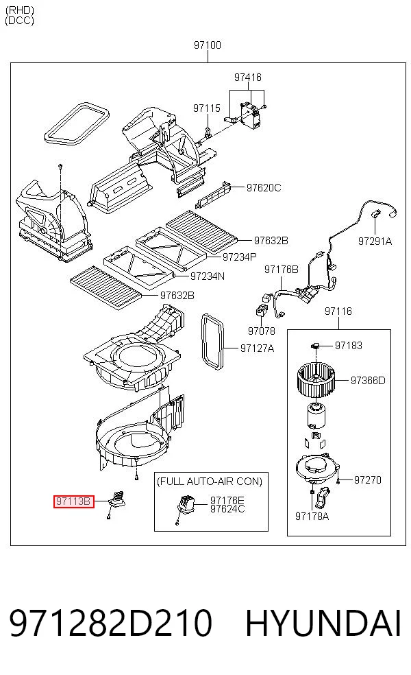 971282D210 Hyundai/Kia Rezystor wentylatora nagrzewnicy (ogrzewacza kabiny)