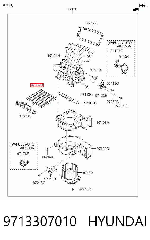 9713307010 Hyundai/Kia Filtr kabiny