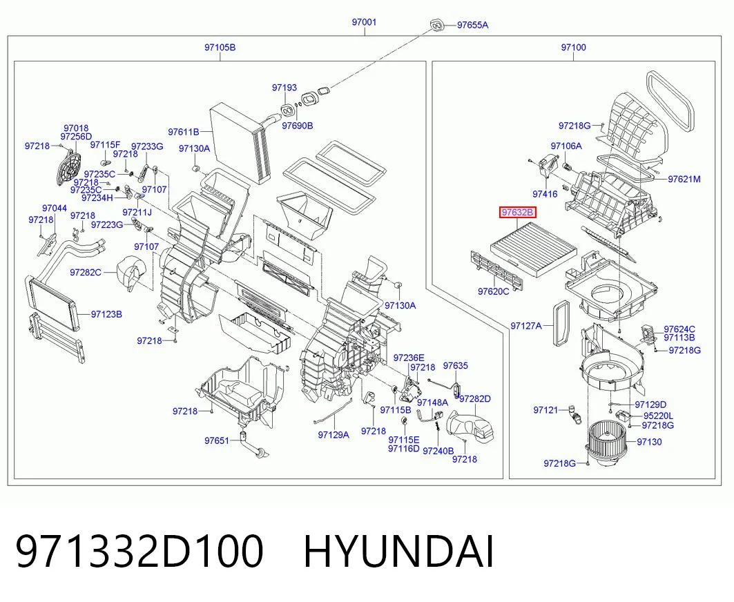 971332D100 Hyundai/Kia Filtr kabiny