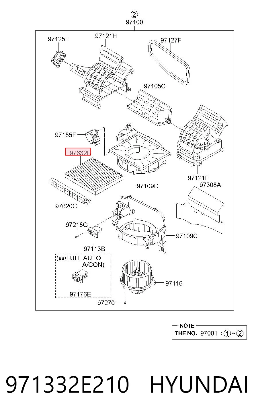 971332E210 Hyundai/Kia Filtr kabiny