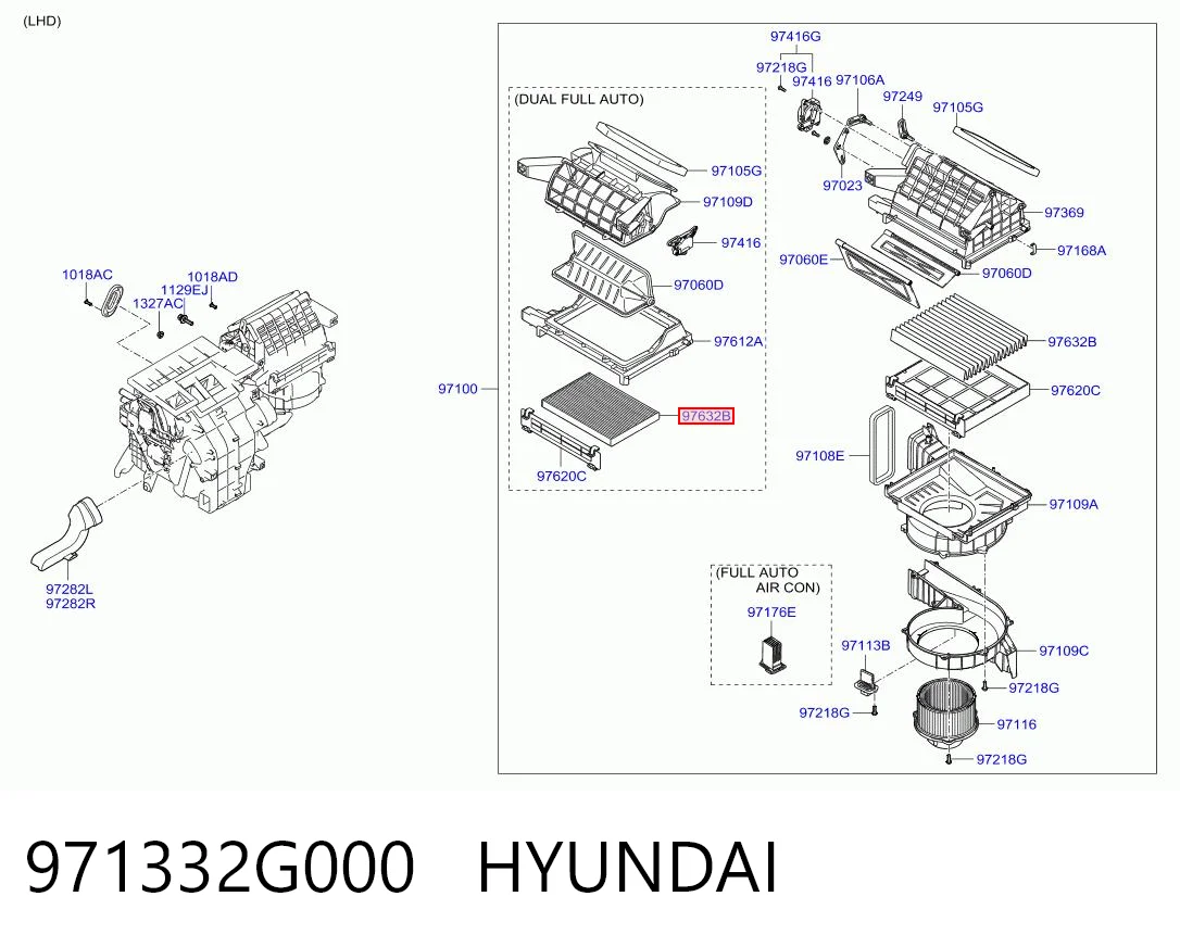 971332G000 Hyundai/Kia Filtr kabiny