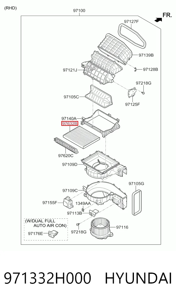 971332H000 Hyundai/Kia Filtr kabiny