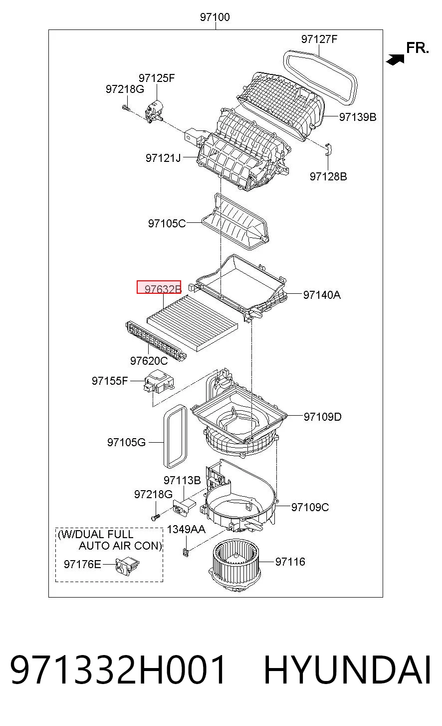 971332H001 Hyundai/Kia Filtr kabiny