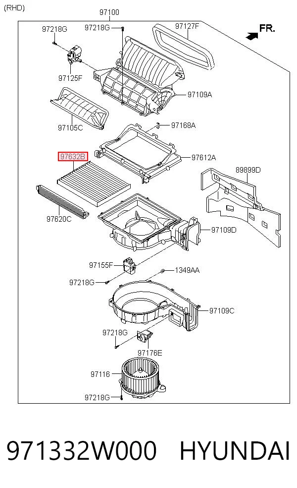 971332W000 Hyundai/Kia Filtr kabiny