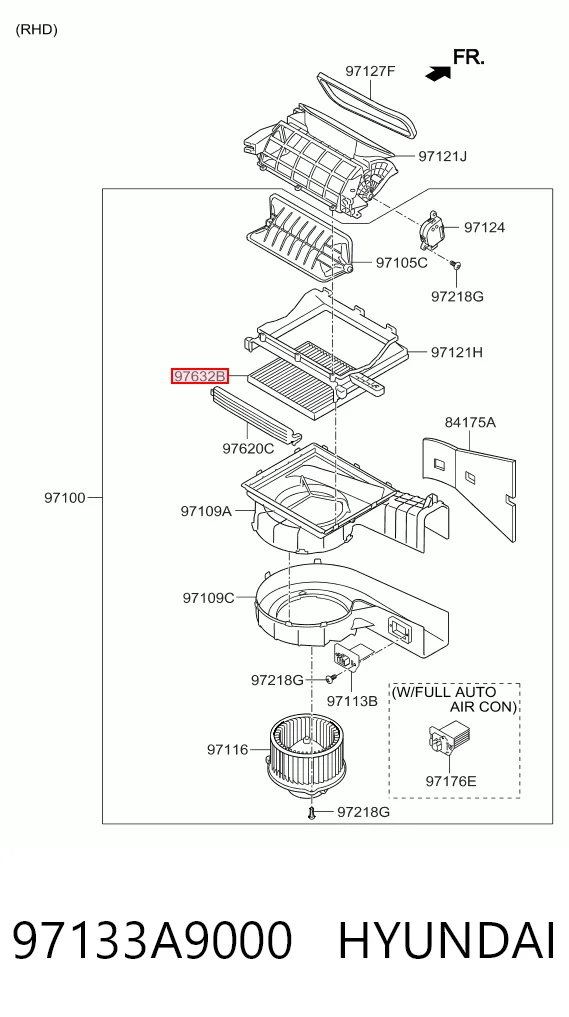 97133A9000 Hyundai/Kia Filtr kabiny