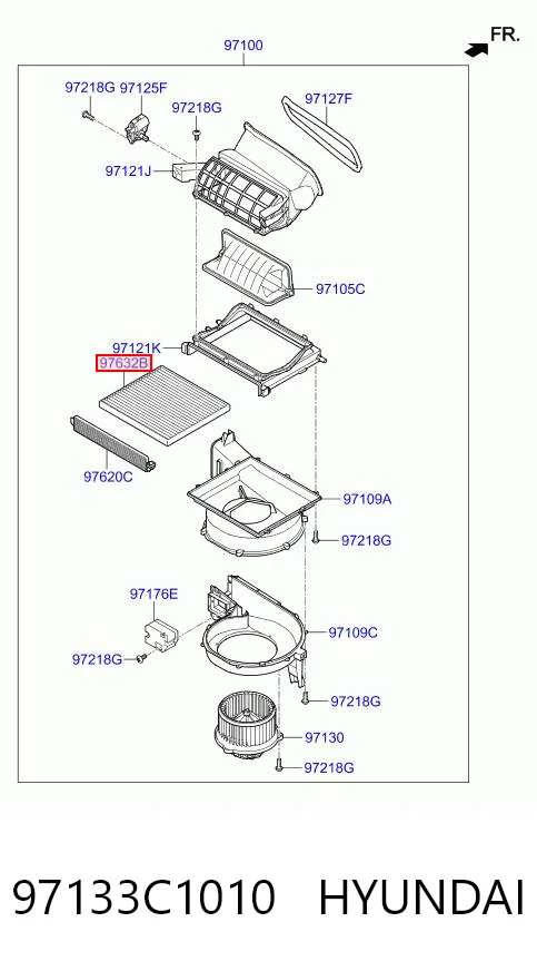 97133C1010 Hyundai/Kia Filtr kabiny