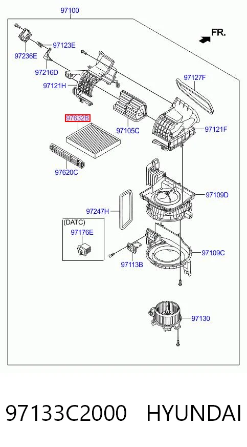 97133C2000 Hyundai/Kia Filtr kabiny