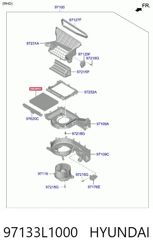 97133L1000 Hyundai/Kia Filtr kabiny