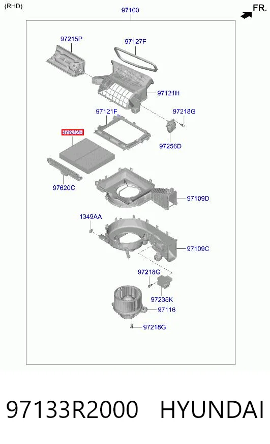 97133R2000 Hyundai/Kia Filtr kabiny