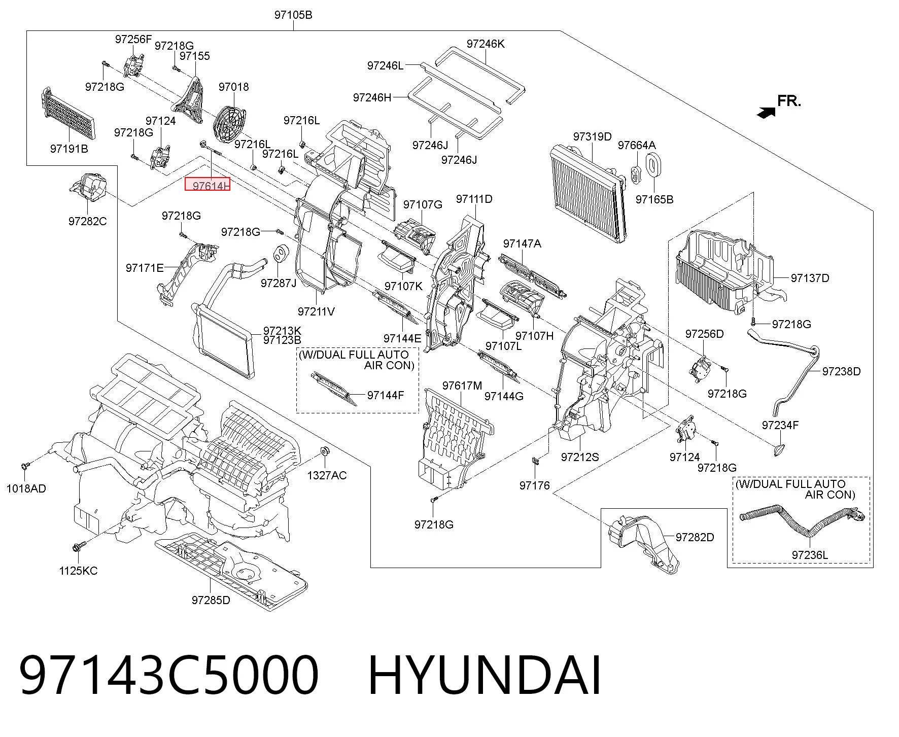 97143C5000 Hyundai/Kia Czujnik temperatury wewnętrznej