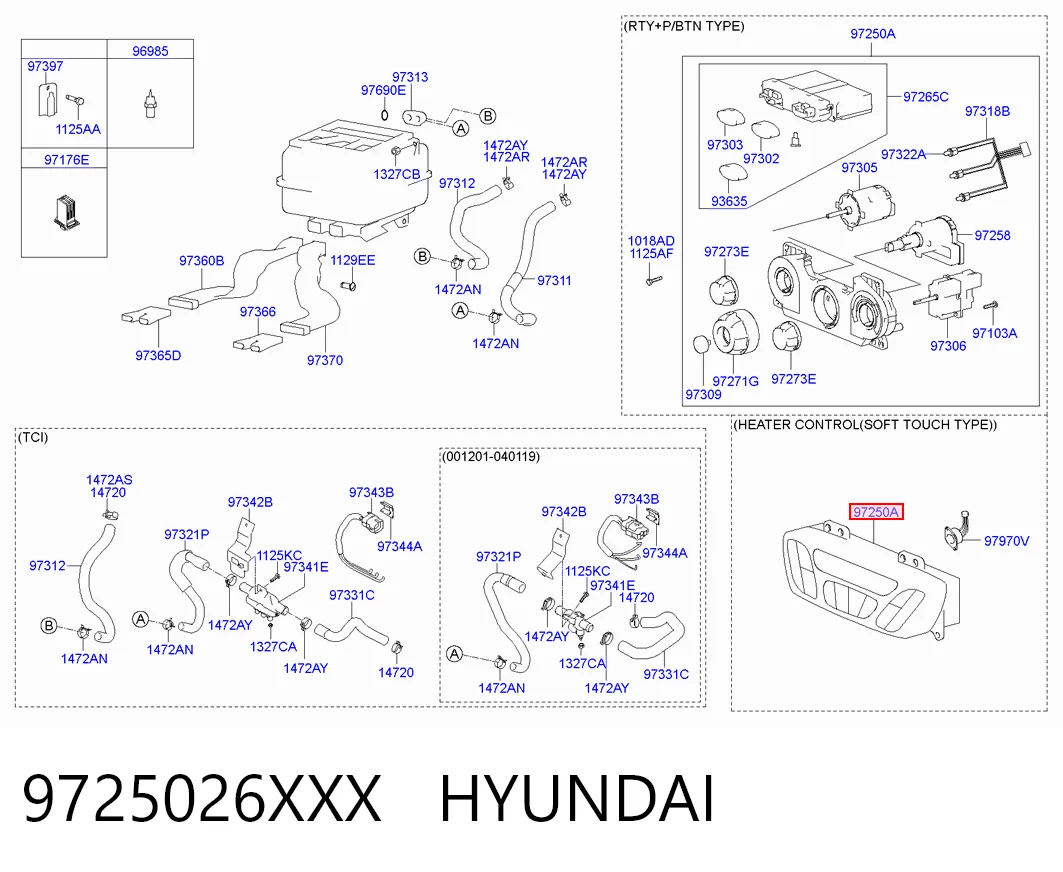 Sterownik trybów ogrzewania/klimatyzacji do Hyundai Santa Fe I SM