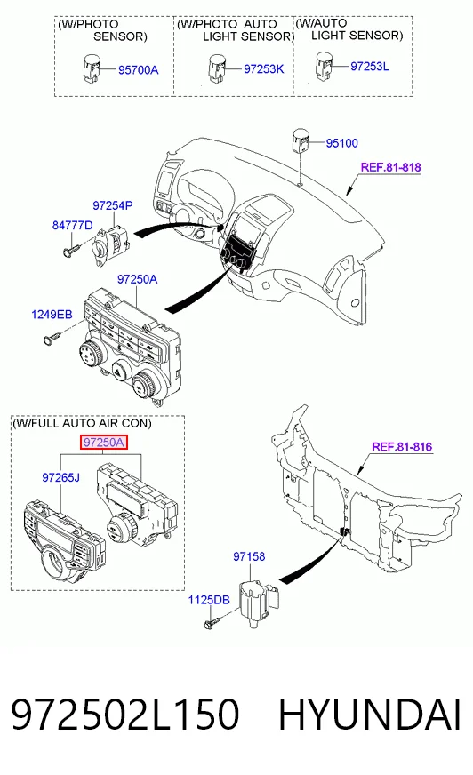 Sterownik trybów ogrzewania/klimatyzacji do Hyundai I30  FD