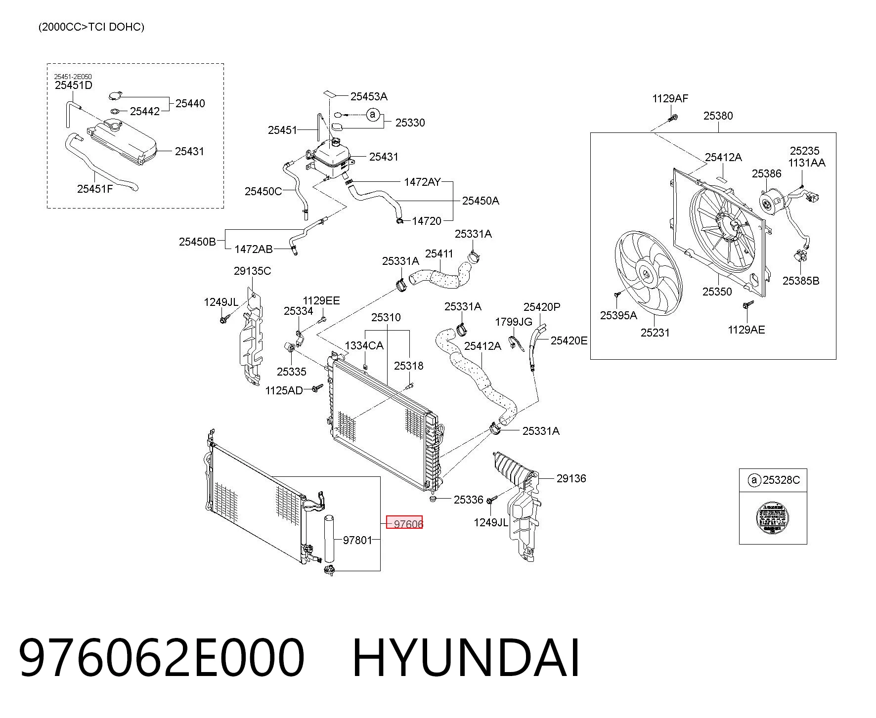 976062E000 Hyundai/Kia Chłodnica klimatyzacji