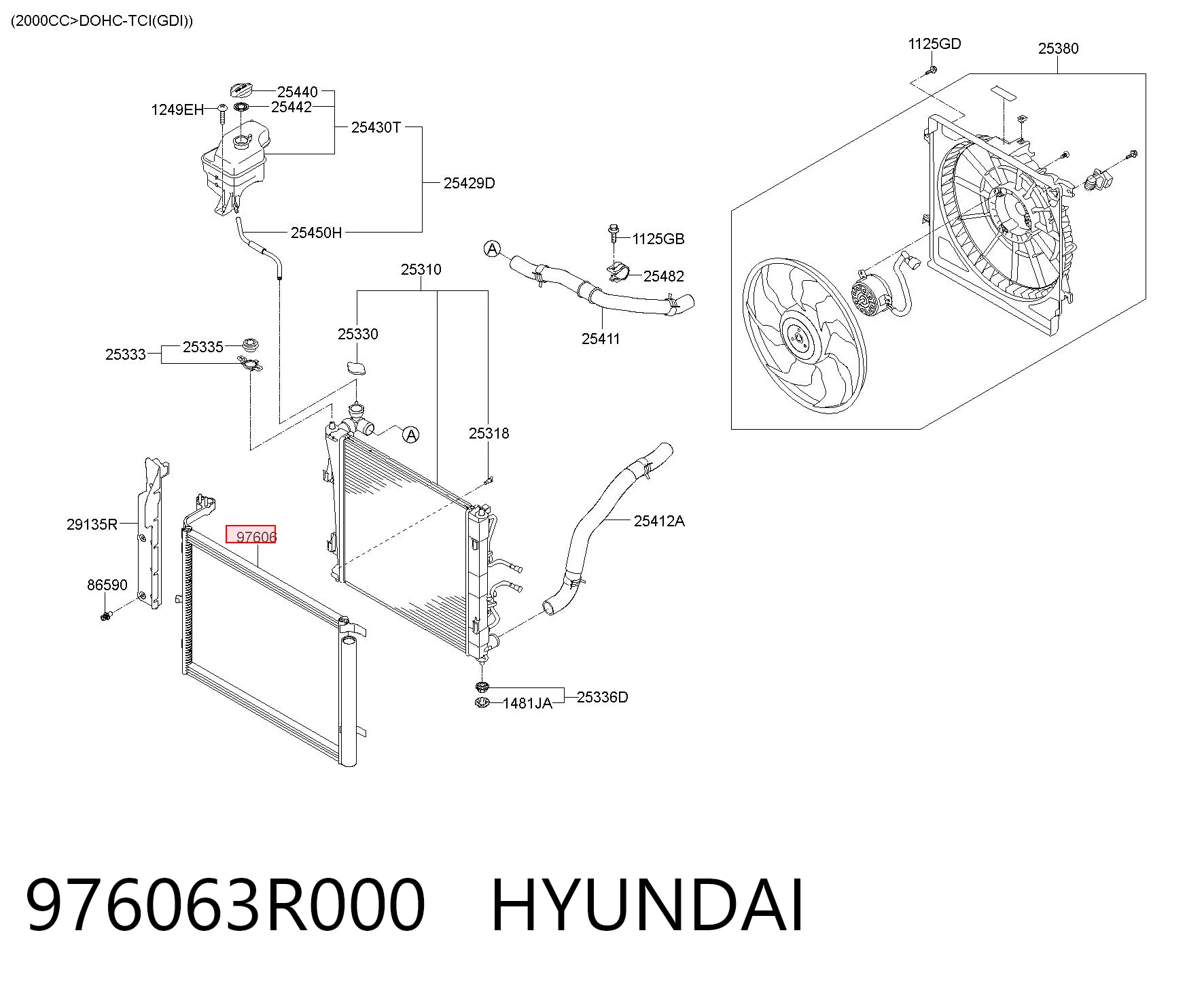 976063R000 Hyundai/Kia Chłodnica klimatyzacji