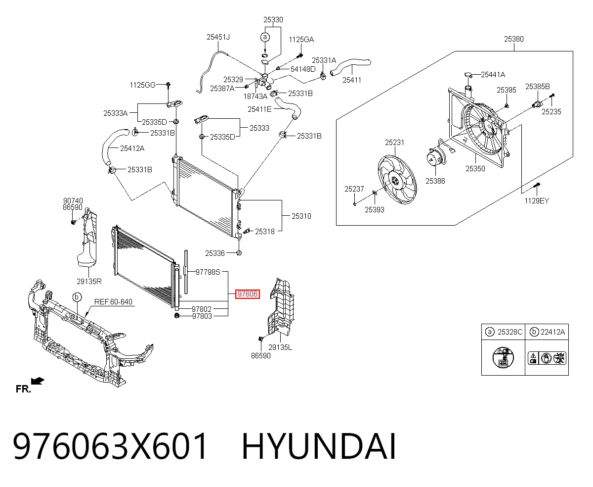 976063X601 Hyundai/Kia Chłodnica klimatyzacji