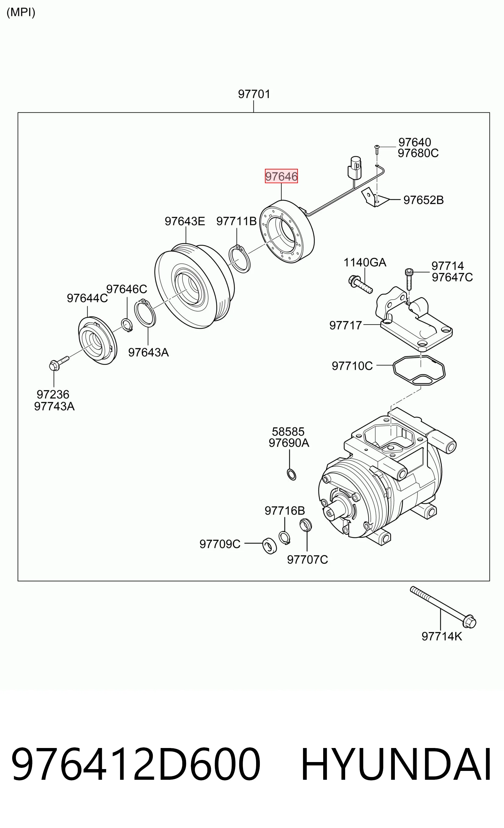 976412D600 Hyundai/Kia