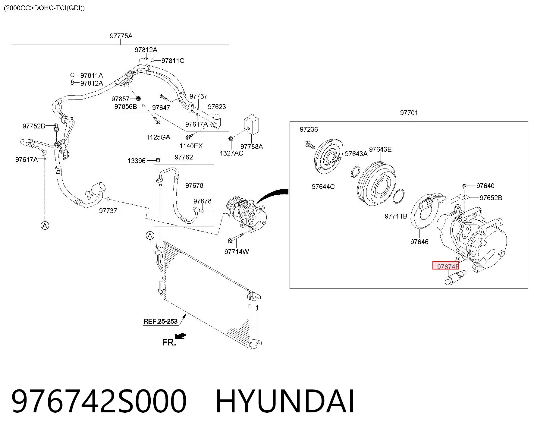 976742S000 Hyundai/Kia Zawór sprężarki klimatyzacji