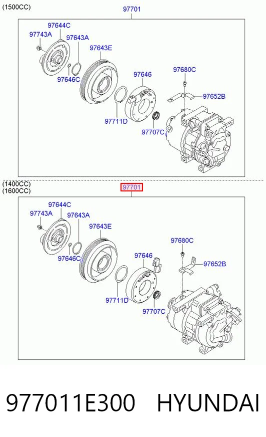 977011E300 Hyundai/Kia Sprężarka klimatyzacji