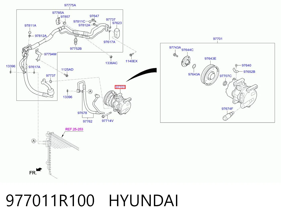 977011R100 Hyundai/Kia Sprężarka klimatyzacji