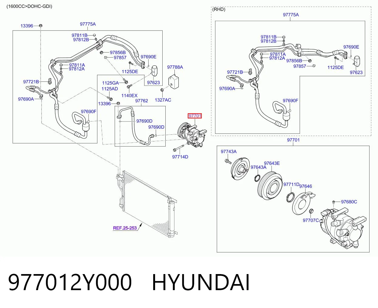 977012Y000 Hyundai/Kia Sprężarka klimatyzacji