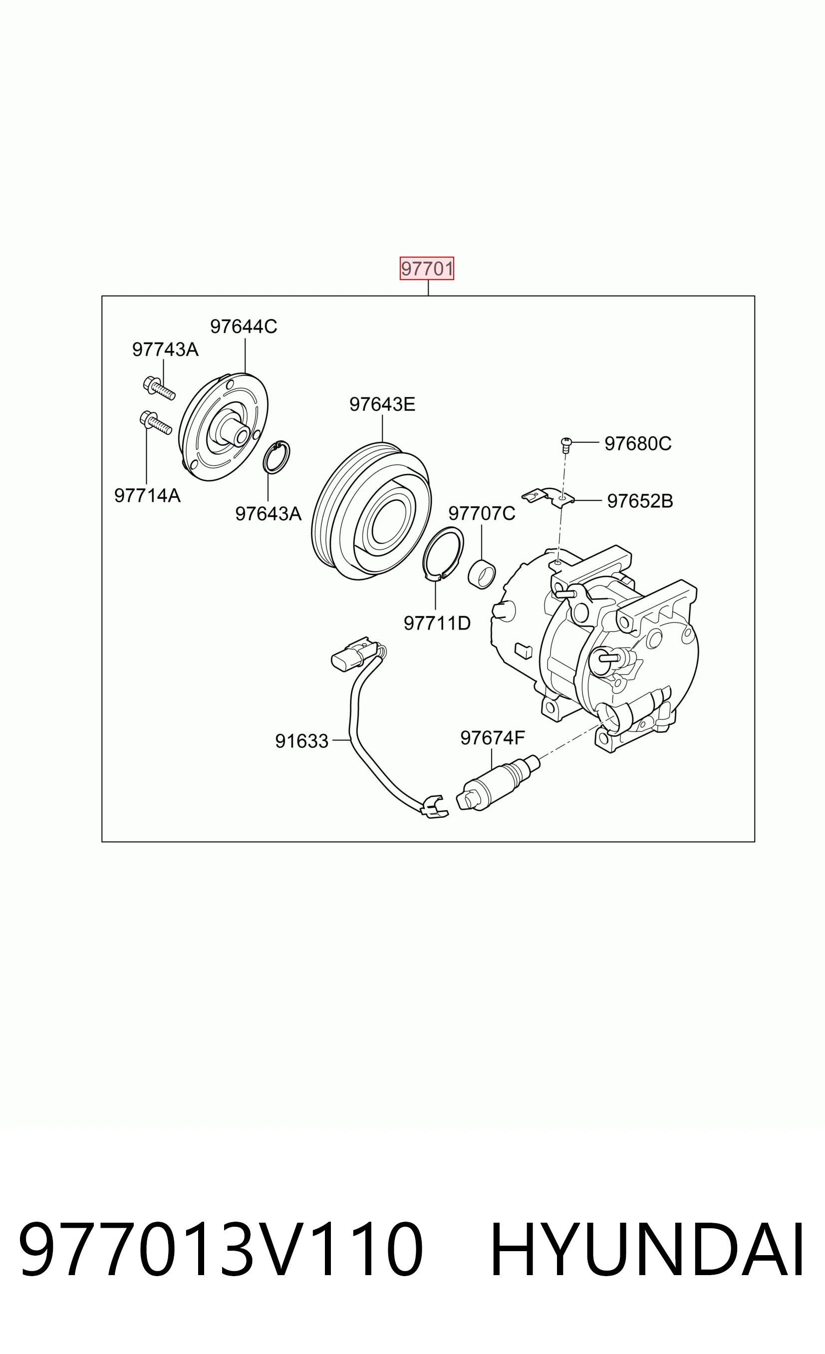 977013V110 Hyundai/Kia Sprężarka klimatyzacji
