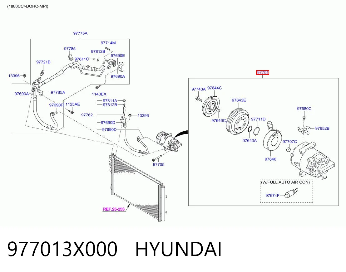 977013X000 Hyundai/Kia Sprężarka klimatyzacji