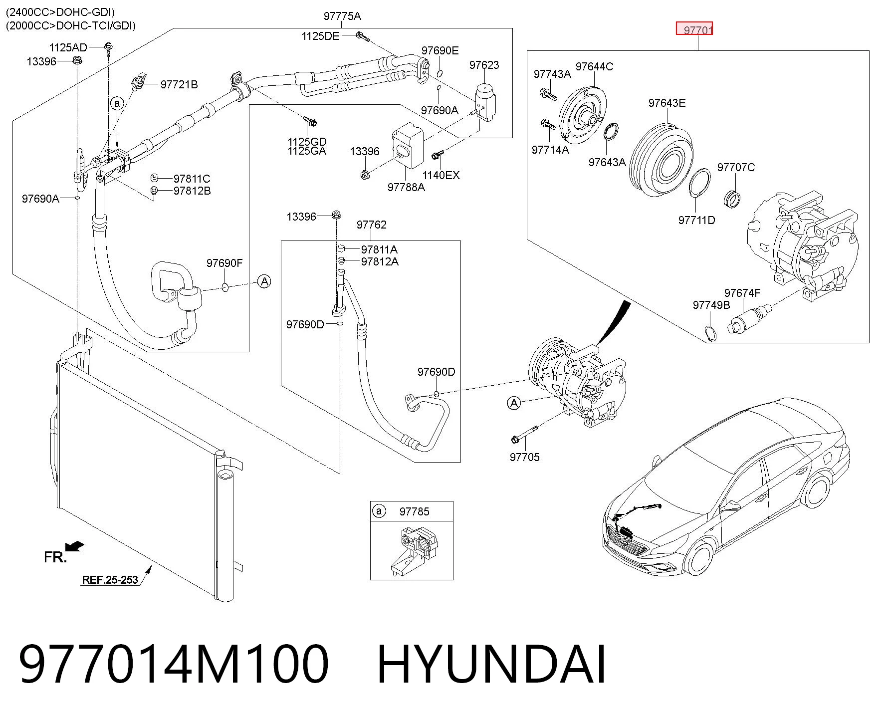 977014M100 Hyundai/Kia Sprężarka klimatyzacji