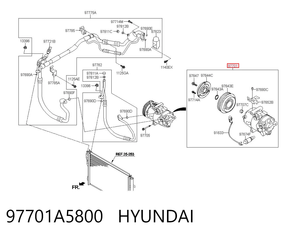 97701A5800 Hyundai/Kia Sprężarka klimatyzacji