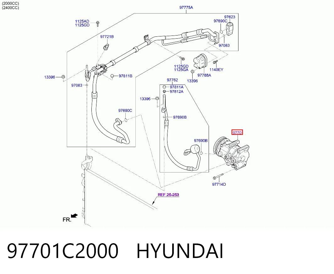 97701C2000 Hyundai/Kia Sprężarka klimatyzacji