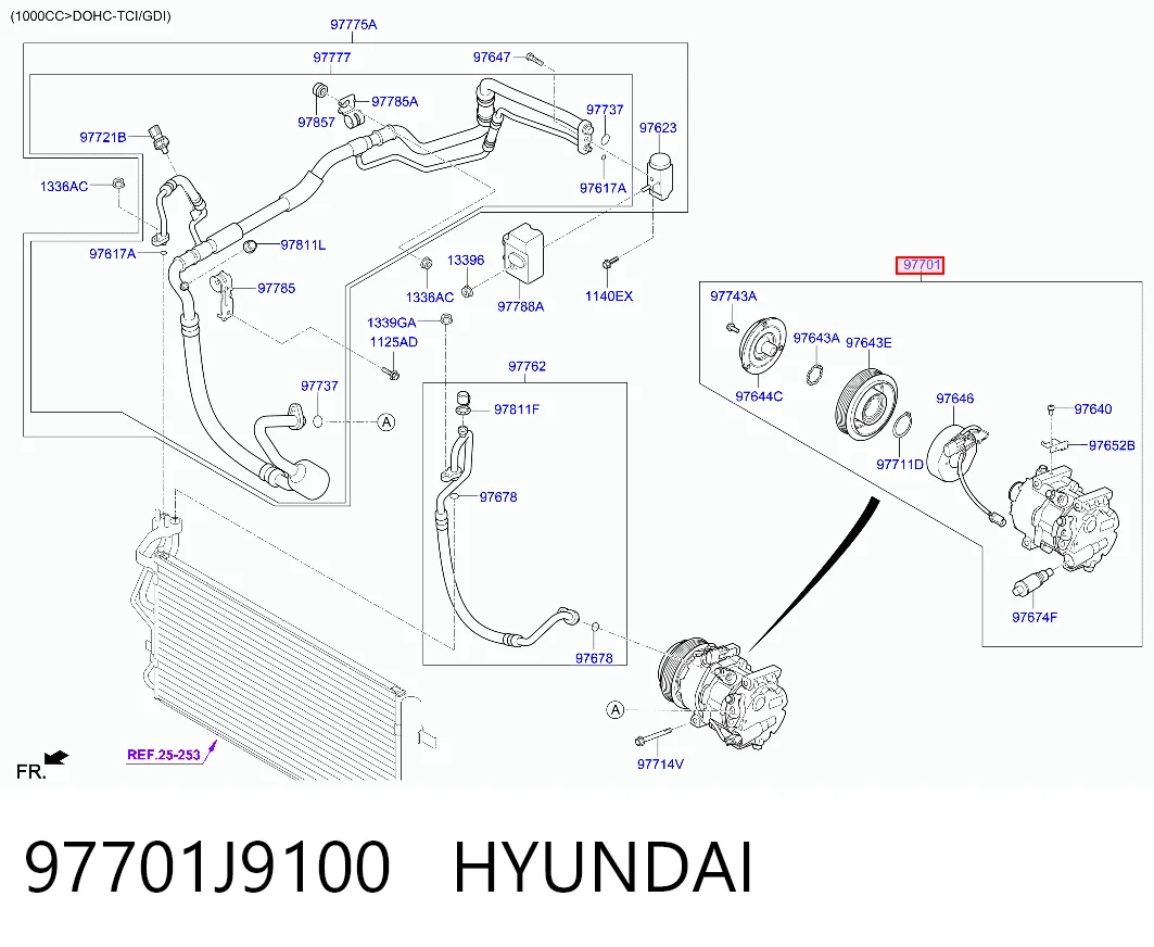  Sprężarka klimatyzacji Hyundai KONA 