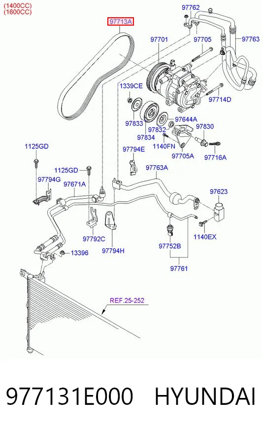 977131E000 Hyundai/Kia Pas napędowy mechanizmów