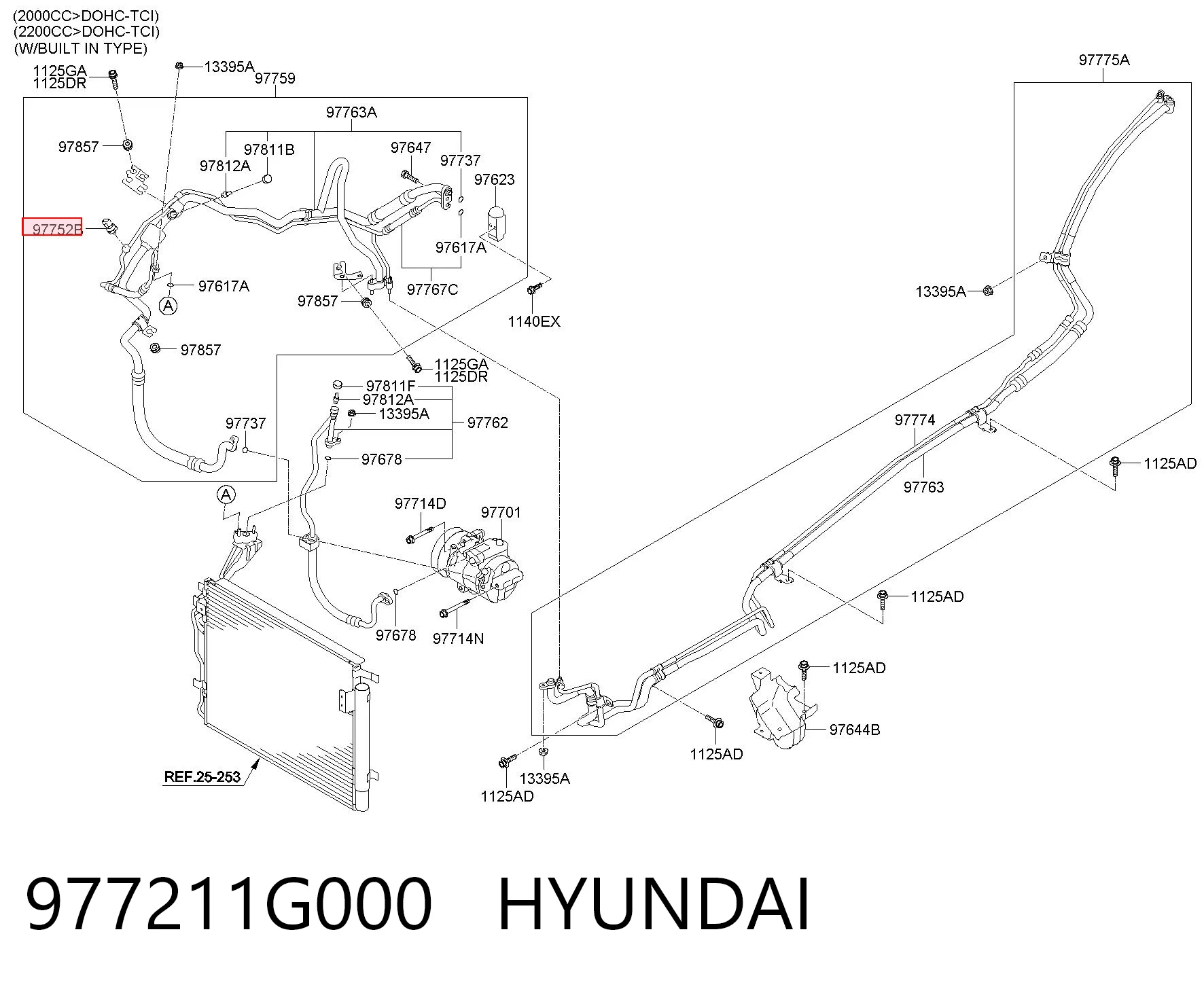 977211G000 Hyundai/Kia Czujnik ciśnienia bezwzględnego klimatyzacji