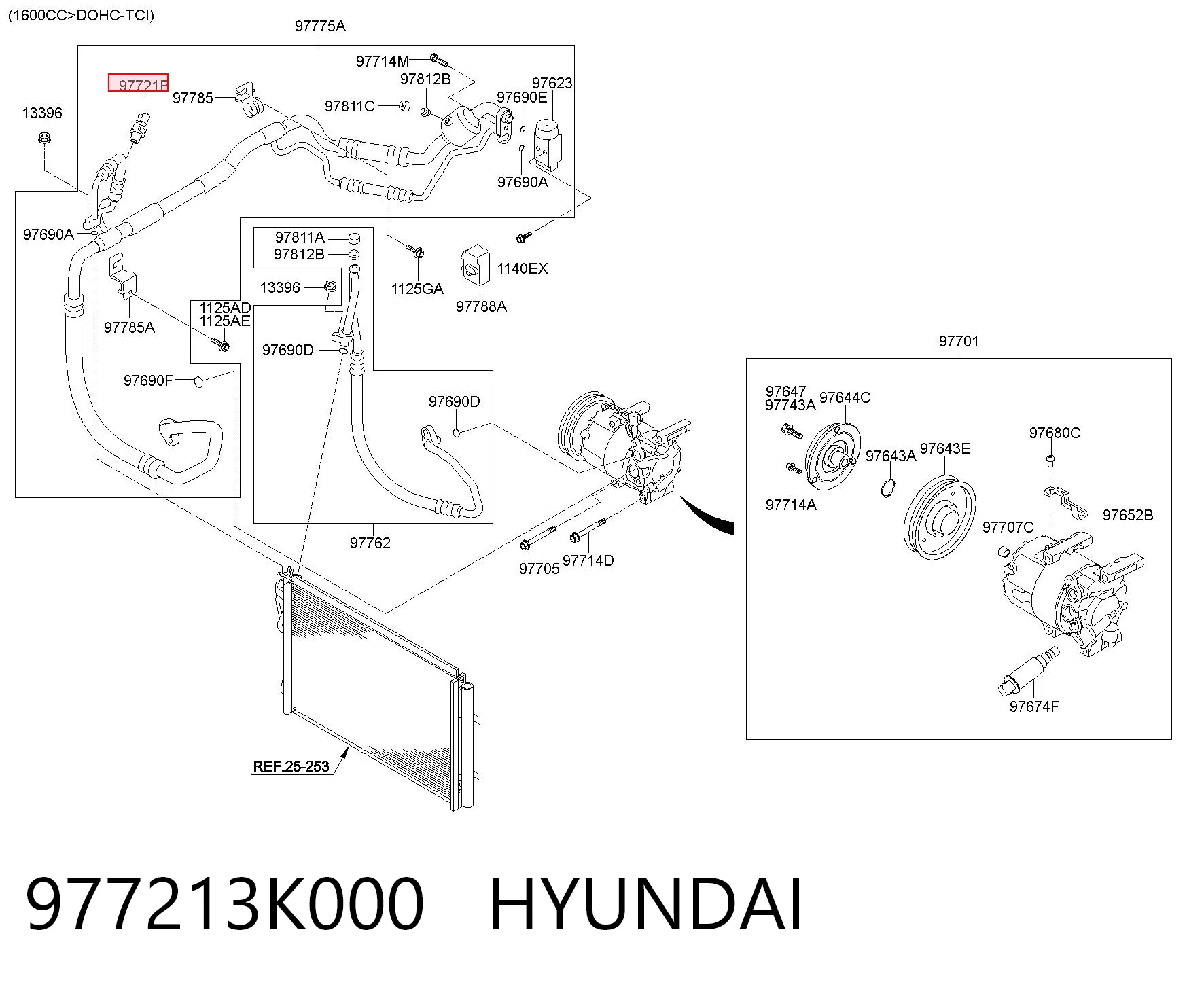 Do koszyka Czujnik ciśnienia bezwzględnego klimatyzacji Hyundai Grandeur  TG