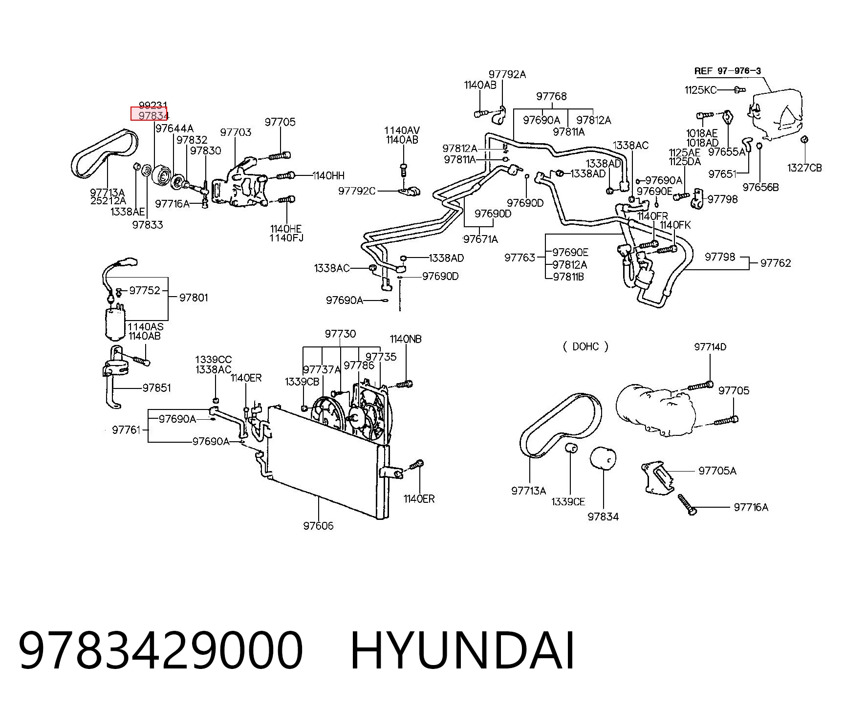 Do koszyka Rolka napinacza paska napędowego Hyundai Lantra II 
