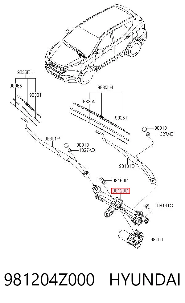 Kupić Mechanizm wycieraczek Hyundai Santa Fe III DM w dobrej cenie