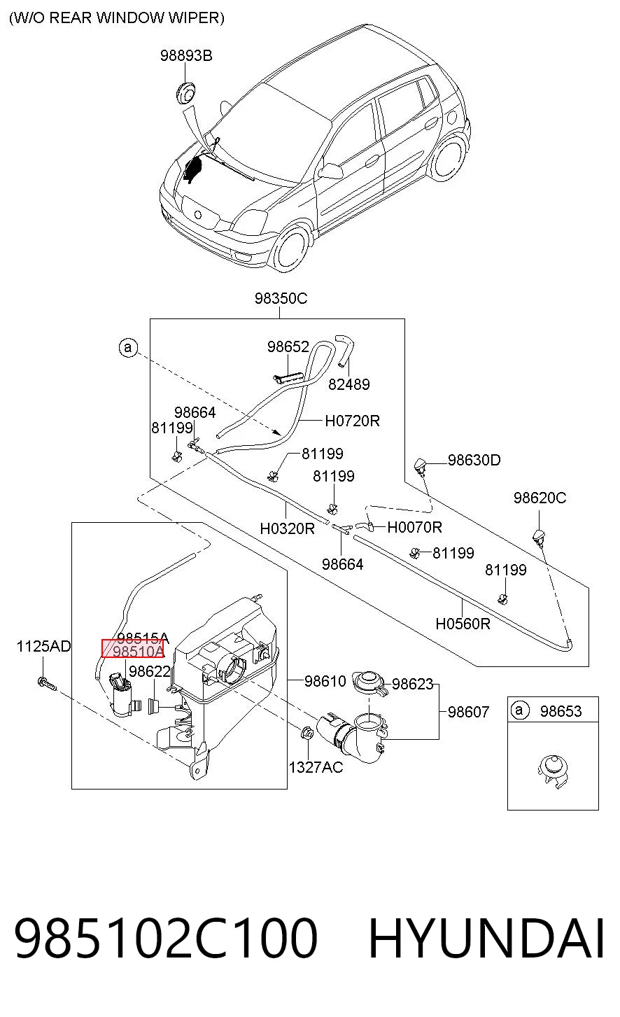 985102C100 Hyundai/Kia Pompka spryskiwacza szyby przedniej