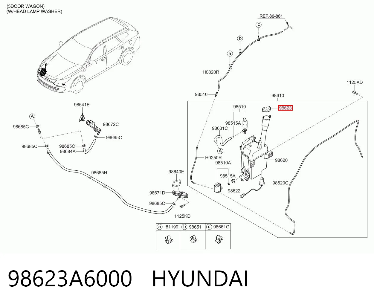 Korek zbiornika spryskiwacza do KIA Cerato III YD