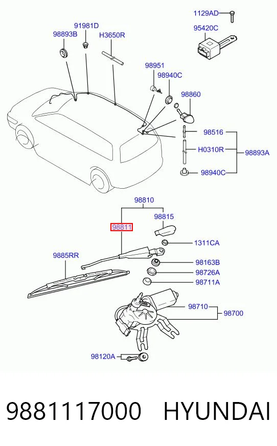 9881117000 Hyundai/Kia
