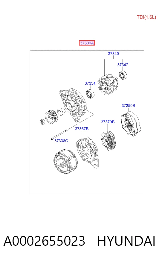 A0002655023 Hyundai/Kia Alternator