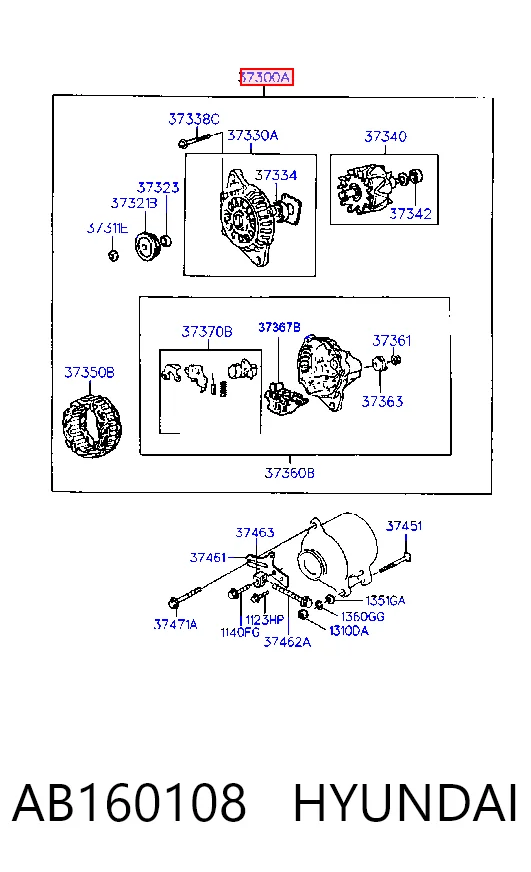 AB160108 Hyundai/Kia Alternator