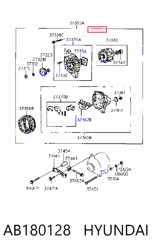 AB180128 Hyundai/Kia Alternator