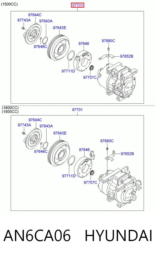 AN6CA06 Hyundai/Kia Sprężarka klimatyzacji