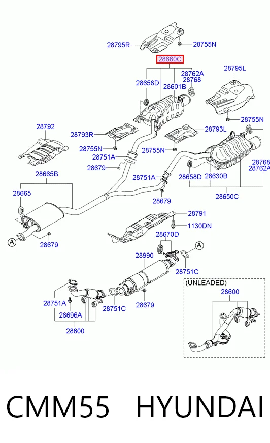 Tłumik, tylna część Hyundai Santa Fe II SUV (CM) (2006 - 2012) cena, od 145,47 USD