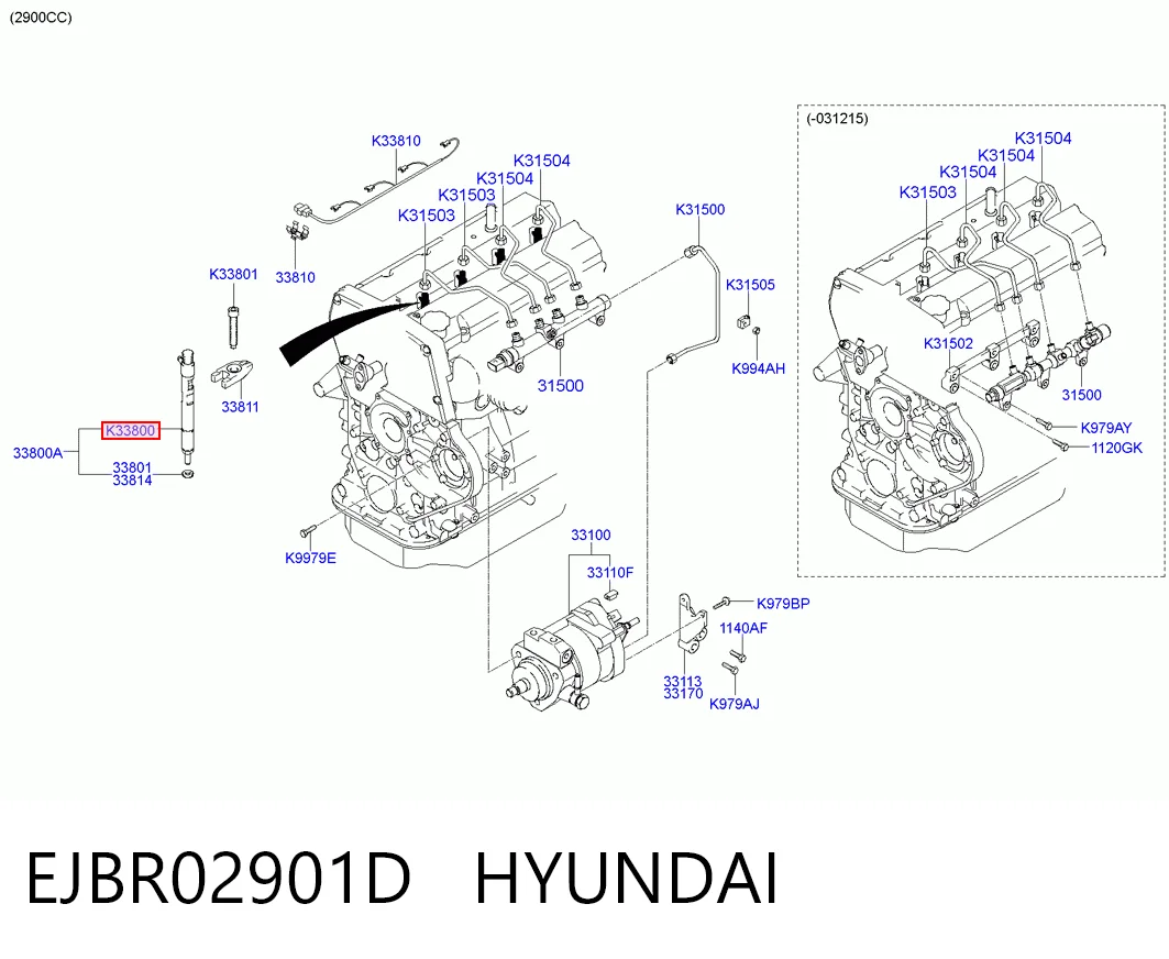 EJBR02901D Hyundai/Kia Wtryskiwacz paliwa