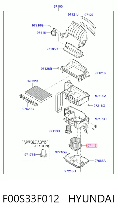 F00S33F012 Hyundai/Kia Silniczek wentylatora nagrzewnicy (ogrzewacza wnętrza)