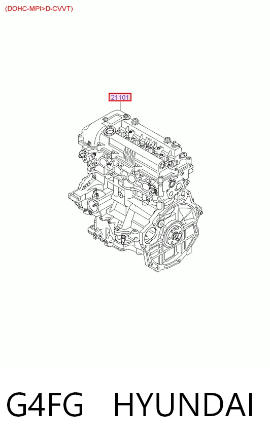 Silnik w komplecie do Hyundai Elantra V MD