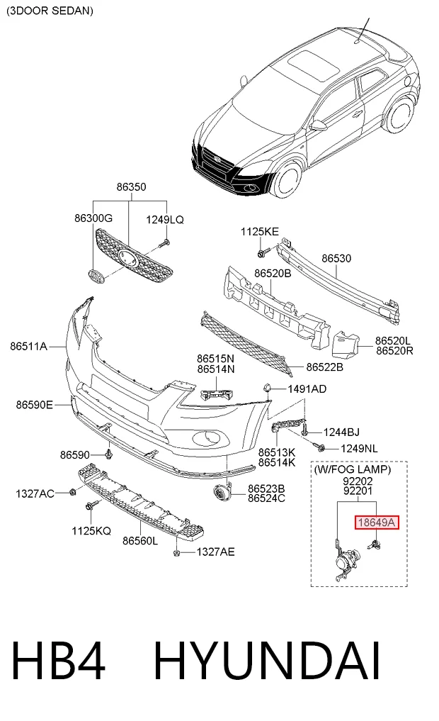 HB4 Hyundai/Kia Filtr paliwa