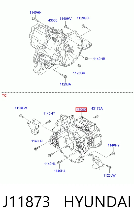 Mechaniczna skrzynia biegów w komplecie do Hyundai Elantra III XD