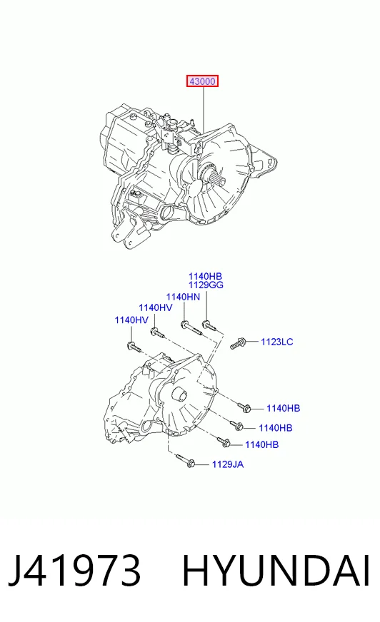 Do koszyka Mechaniczna skrzynia biegów w komplecie Hyundai Matrix  FC