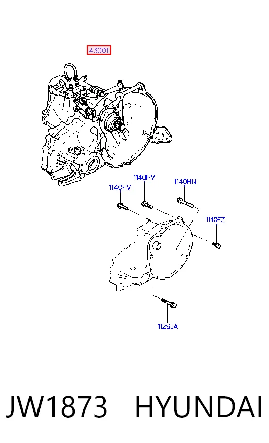 Mechaniczna skrzynia biegów w komplecie do Hyundai Coupe I RD